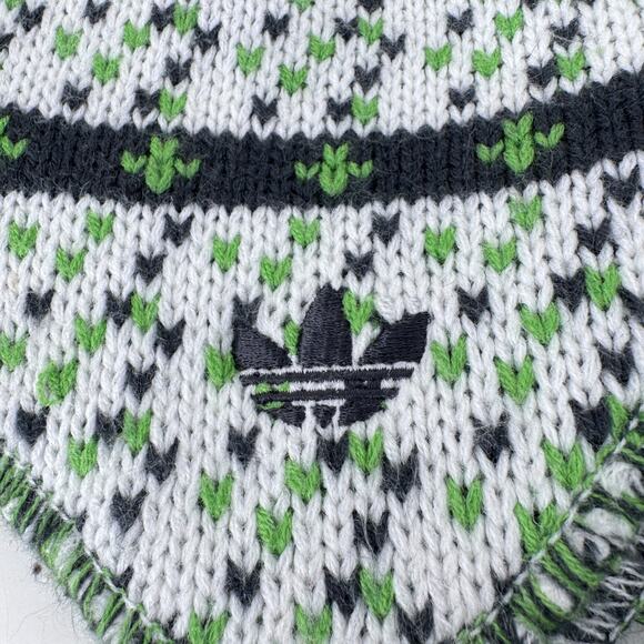 Adidas MLS Portland Timbers Beanie Hat Ear Flap Pom Pom Green White Womens OS - Picture 4 of 9